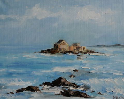 Lumiere de bretagne , huile sur toile , au couteau
